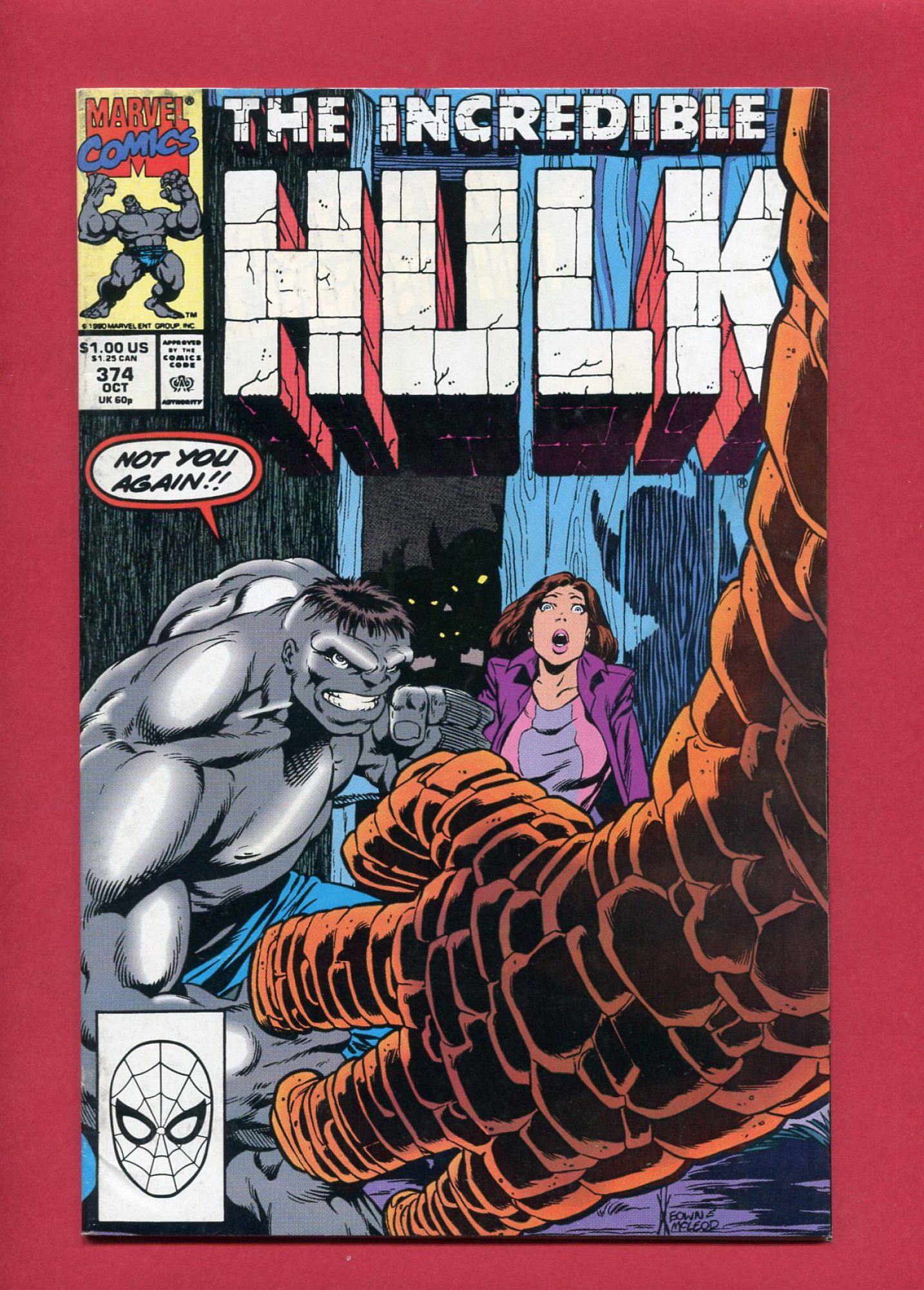 Incredible Hulk #374, Oct 1990, 7.5 VF-