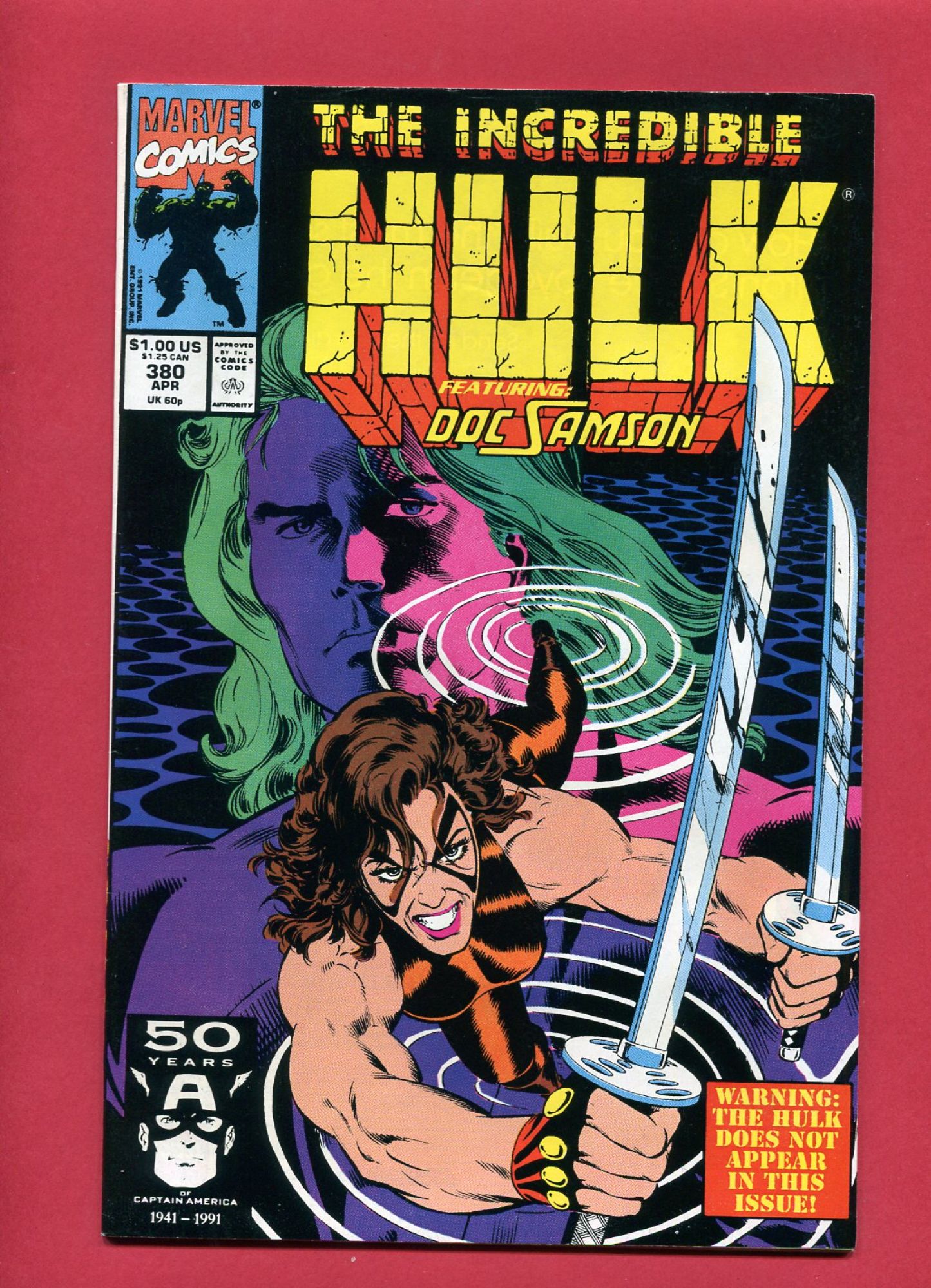 Incredible Hulk #380, Apr 1991, 8.0 VF