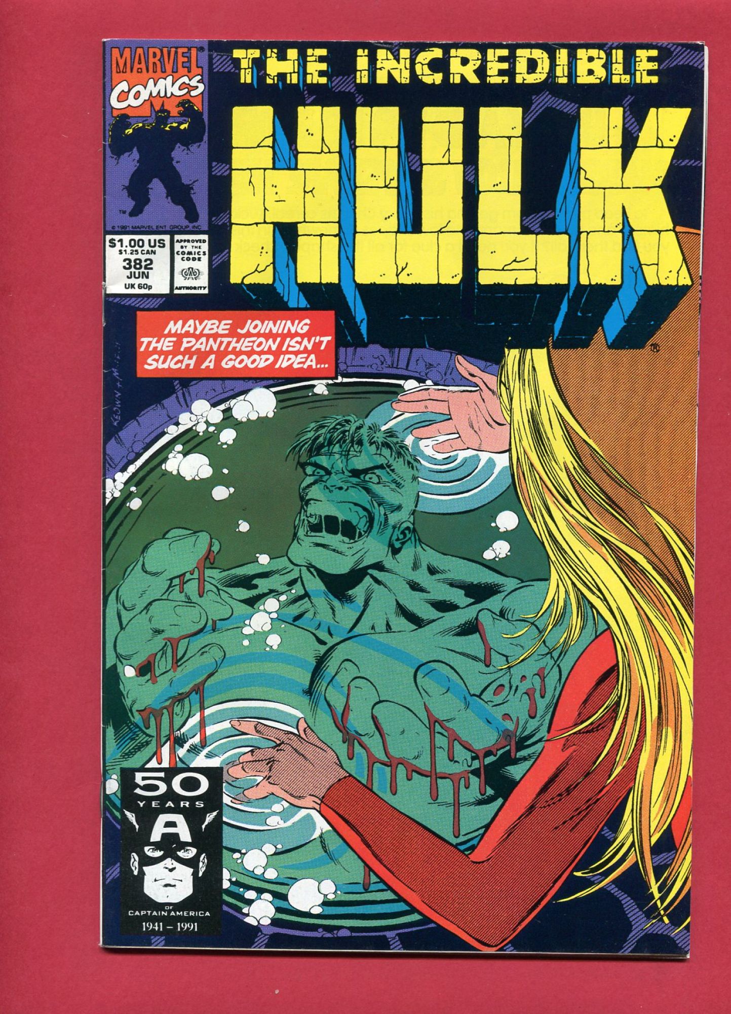 Incredible Hulk #382, Jun 1991, 8.5 VF+