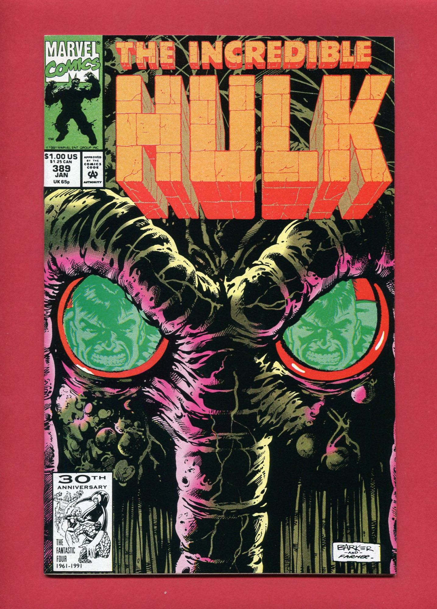 Incredible Hulk #389, Jan 1992, 8.5 VF+