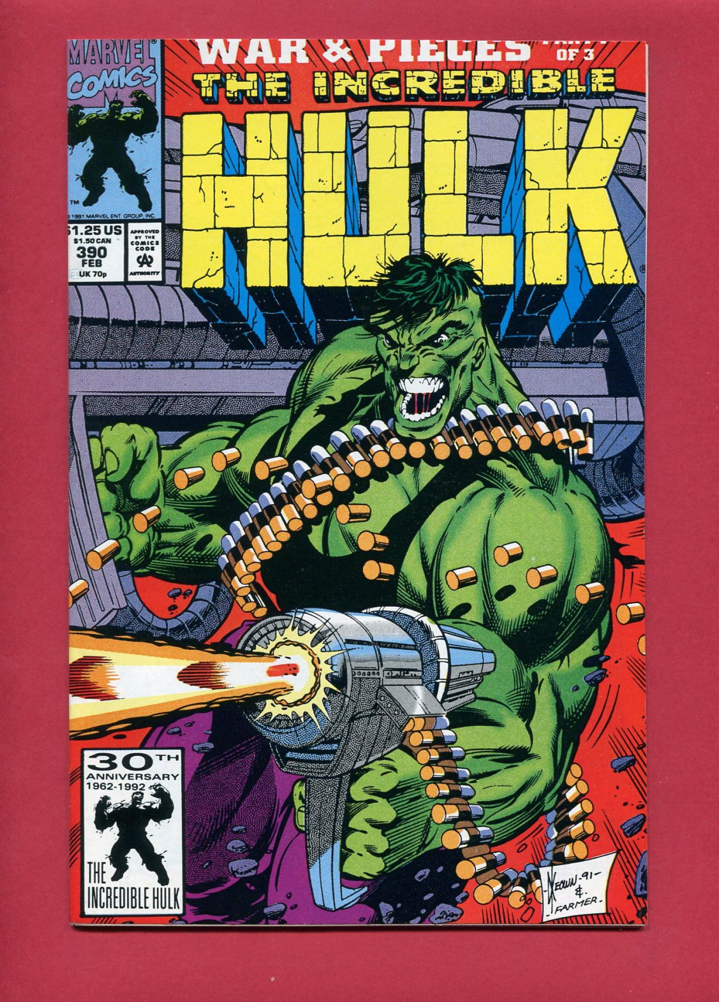 Incredible Hulk #390, Feb 1992, 8.0 VF