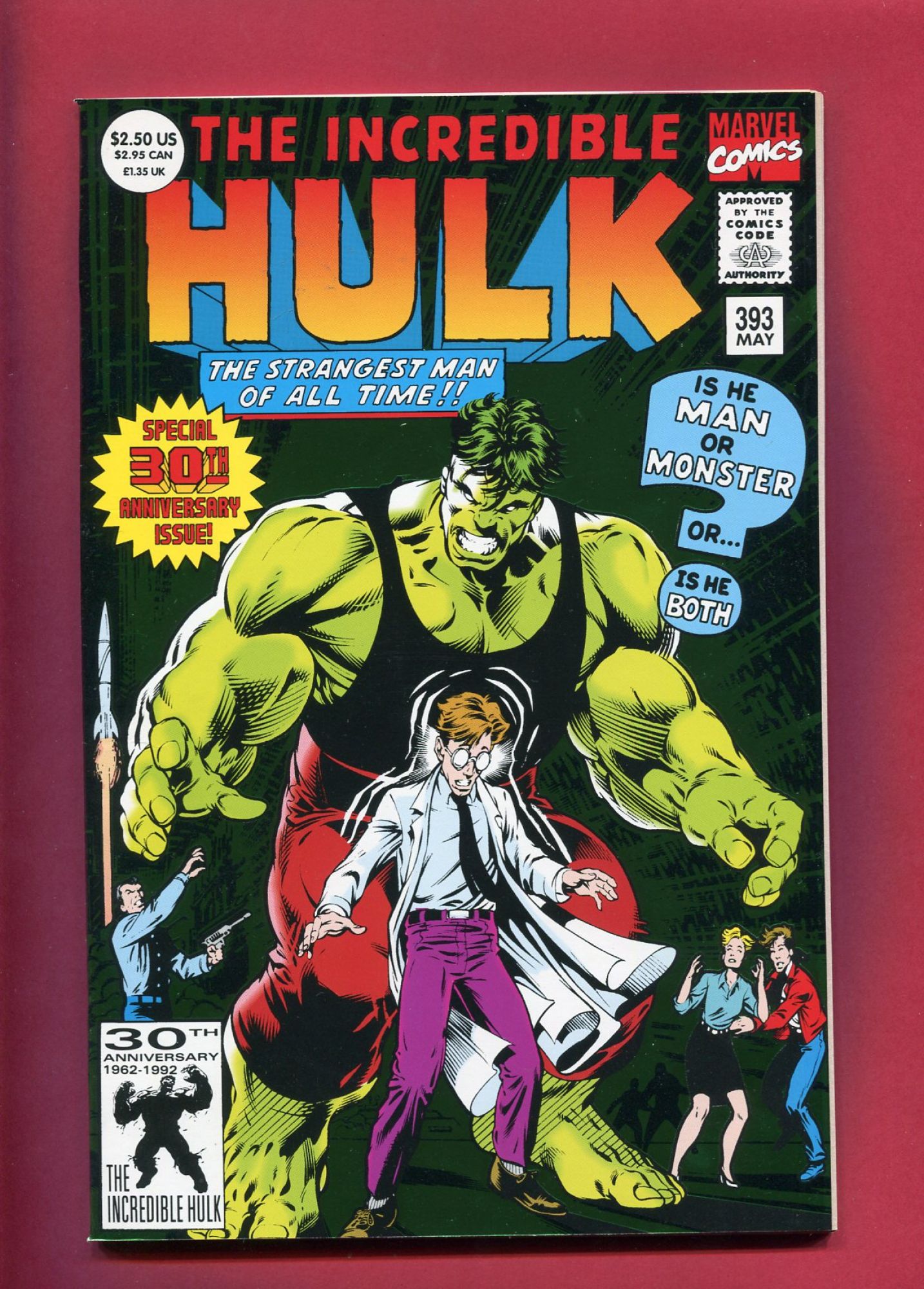 Incredible Hulk #393, May 1992, (Green Foil) 8.5 VF+