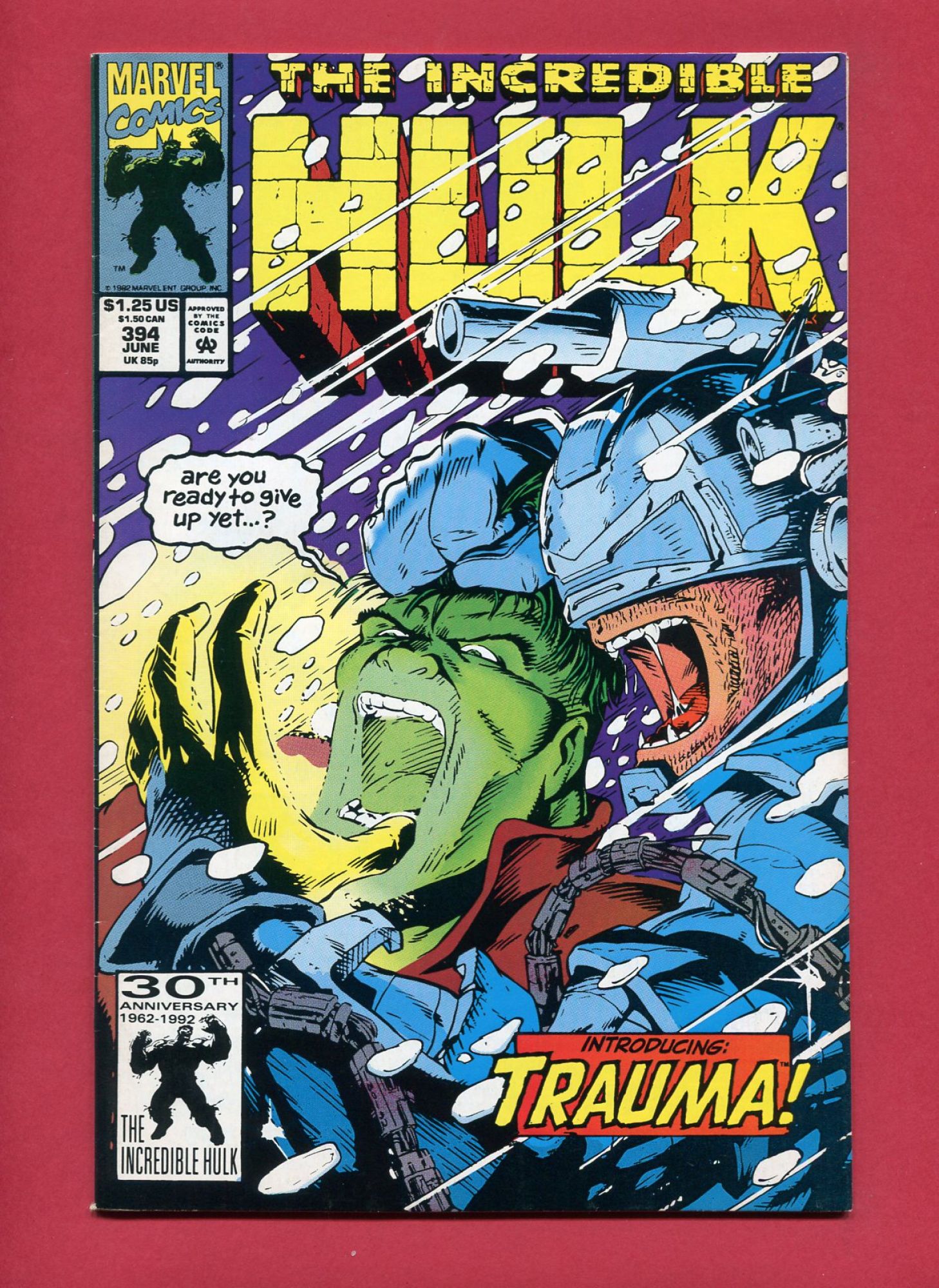Incredible Hulk #394, Jun 1992, 7.0 FN/VF