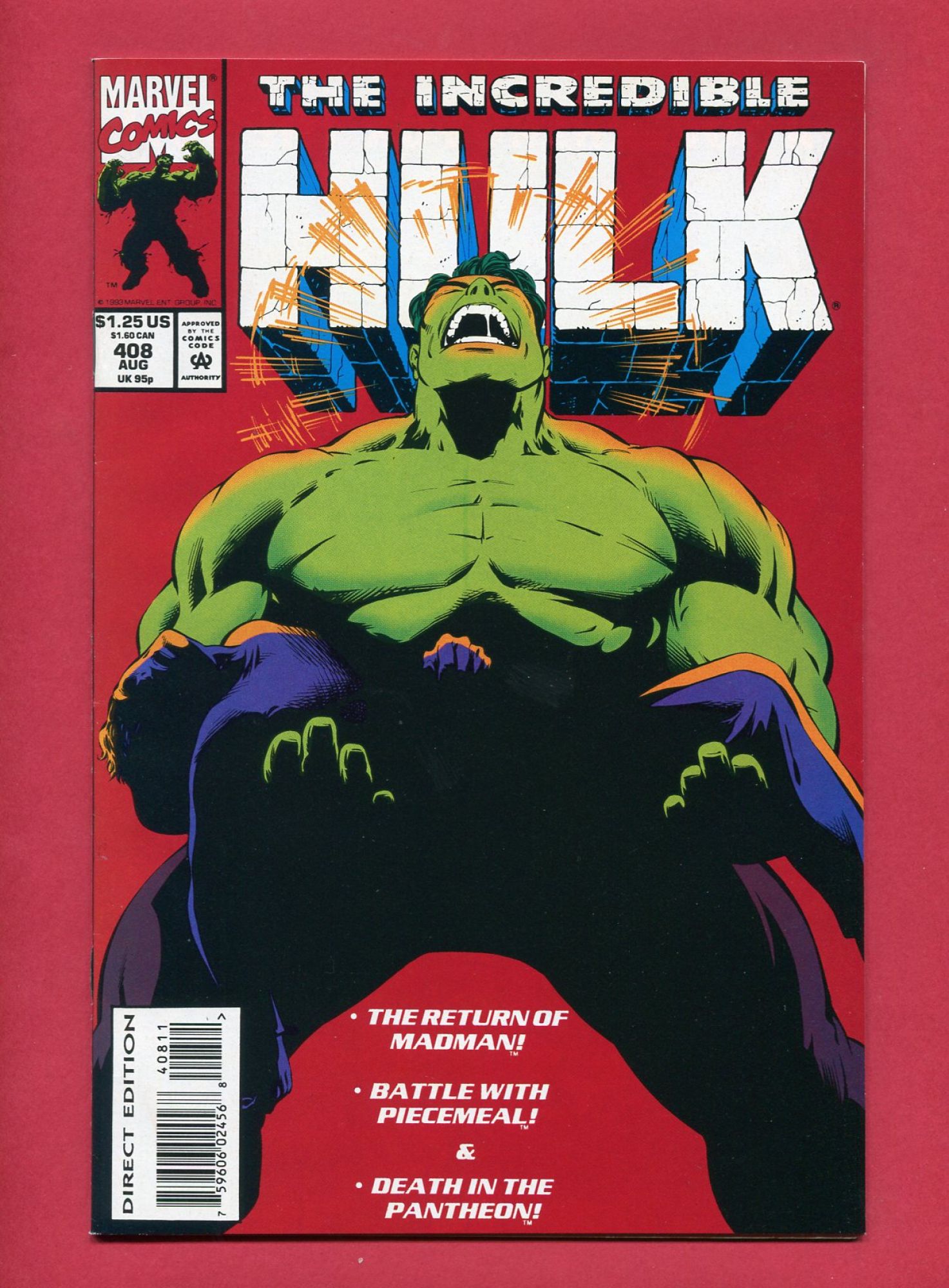 Incredible Hulk #408, Aug 1993, 7.5 VF-