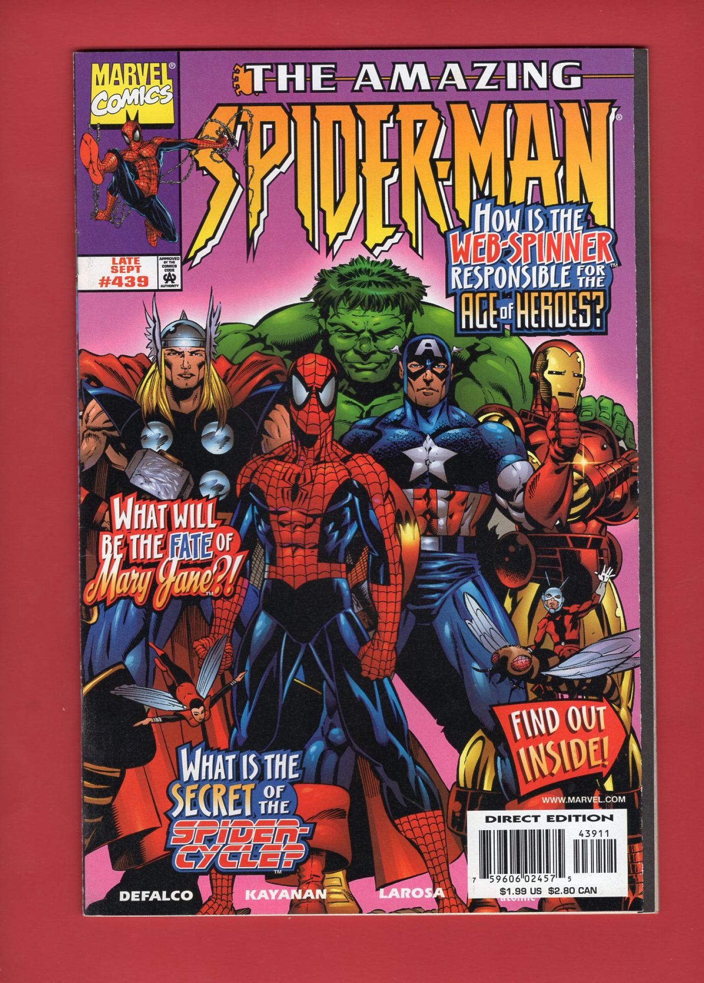 Amazing Spider-Man #439, Sep 1998, 8.5 VF+