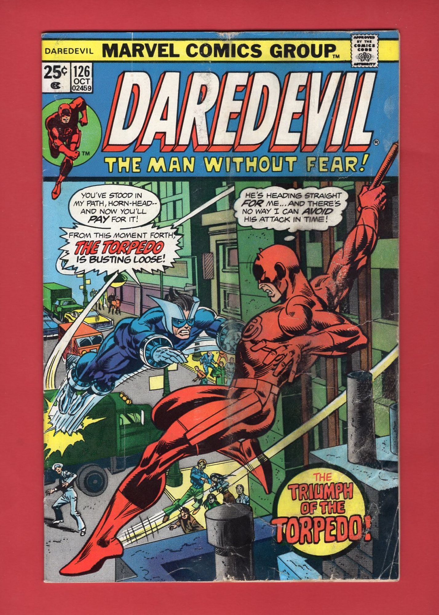 Daredevil #126, Oct 1975, 5.0 VG/FN