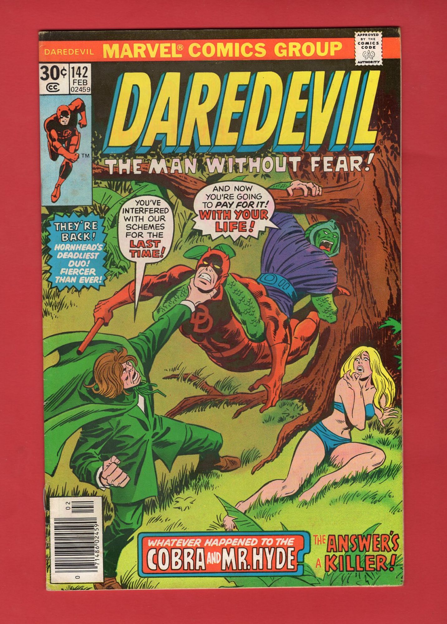 Daredevil #142, Feb 1977, 6.0 FN Newsstand