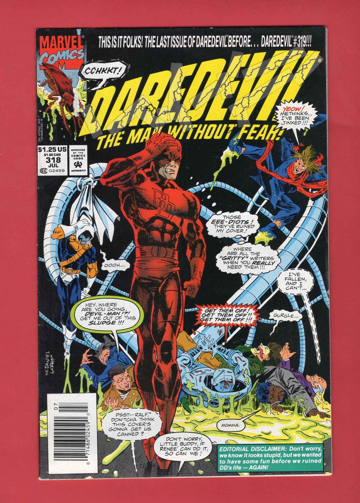 Daredevil #318, Jul 1993, 7.5 VF- Newsstand