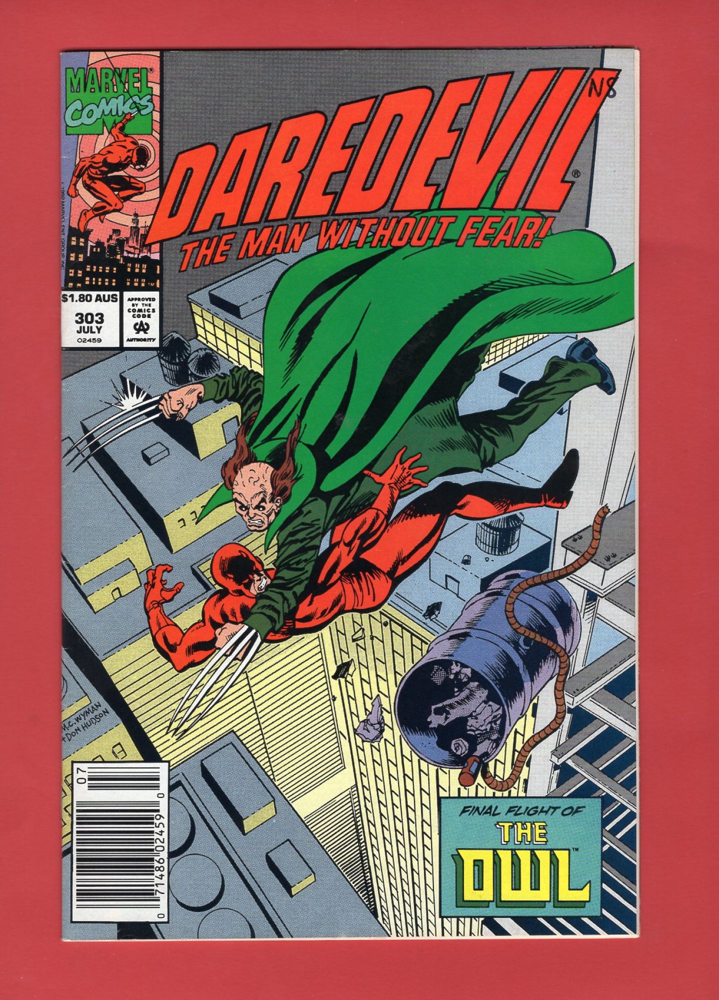 Daredevil #303, Apr 1992, 7.5 VF- Newsstand