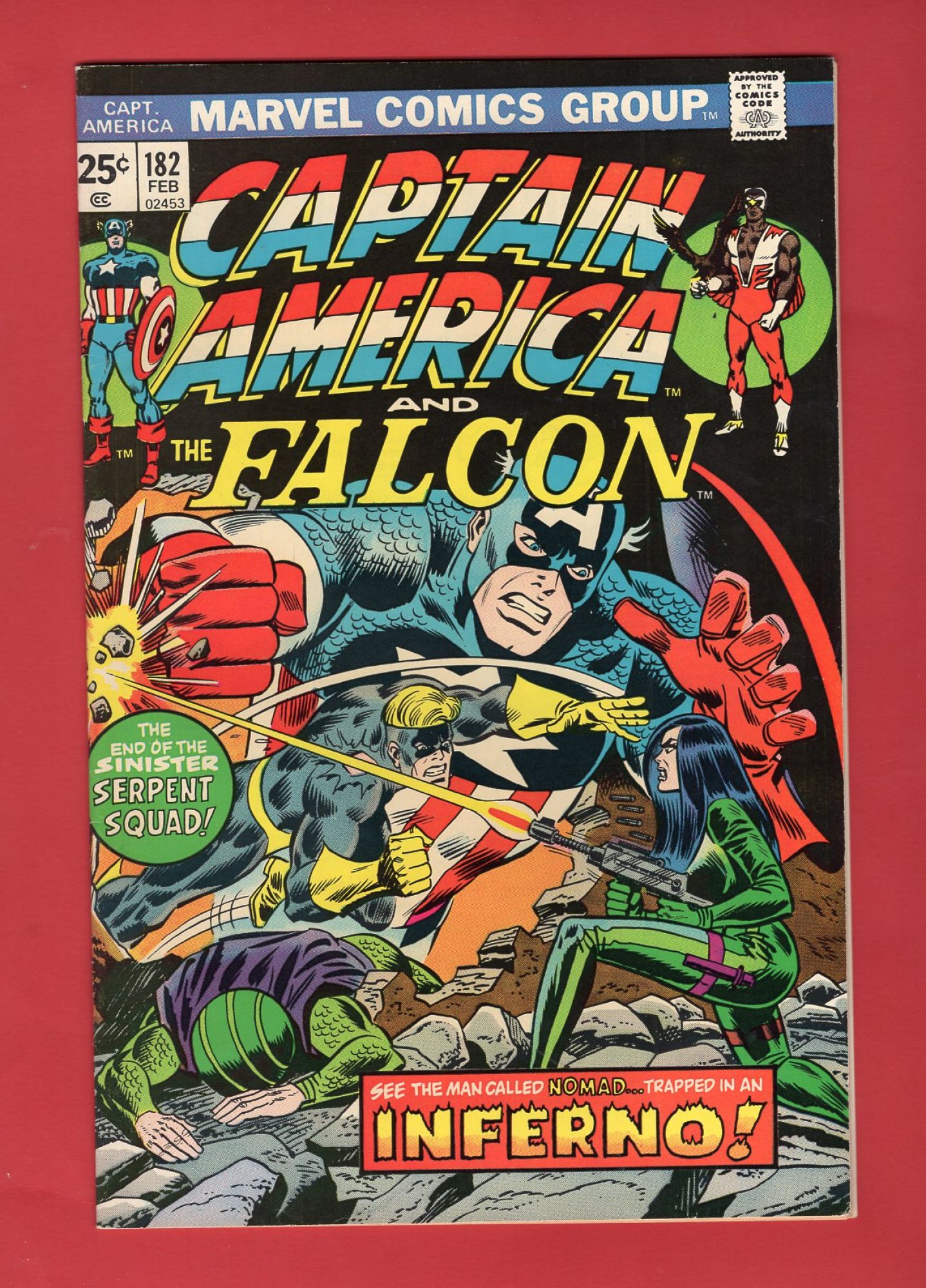 Captain America #182, Feb 1975, 7.5 VF-