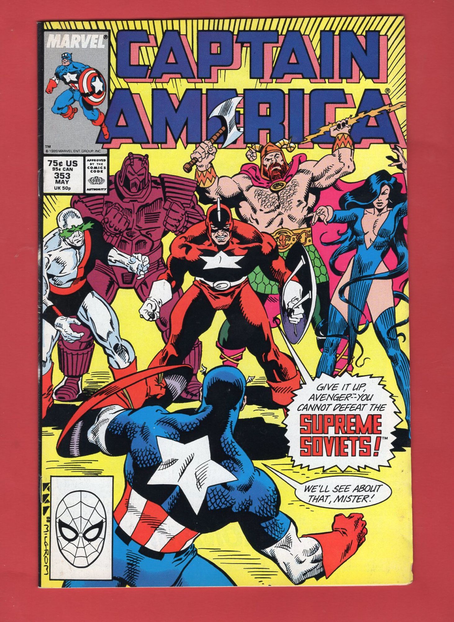 Captain America #353, May 1989, 7.5 VF-