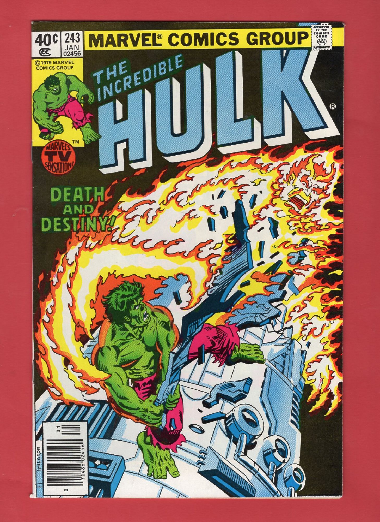 Incredible Hulk #243, Jan 1980, 7.5 VF- Newsstand