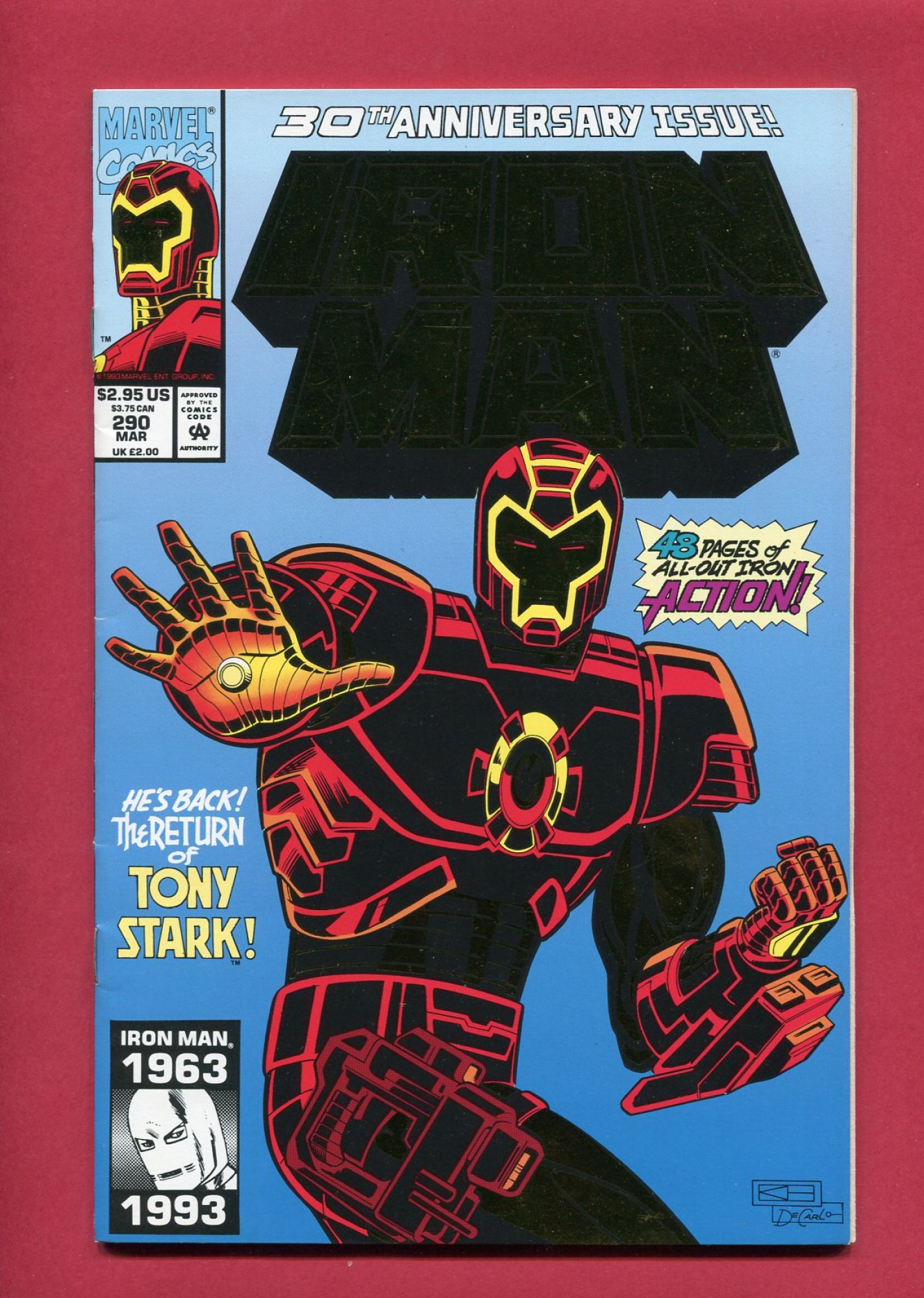 Iron Man #290, Mar 1993, 8.5 VF+