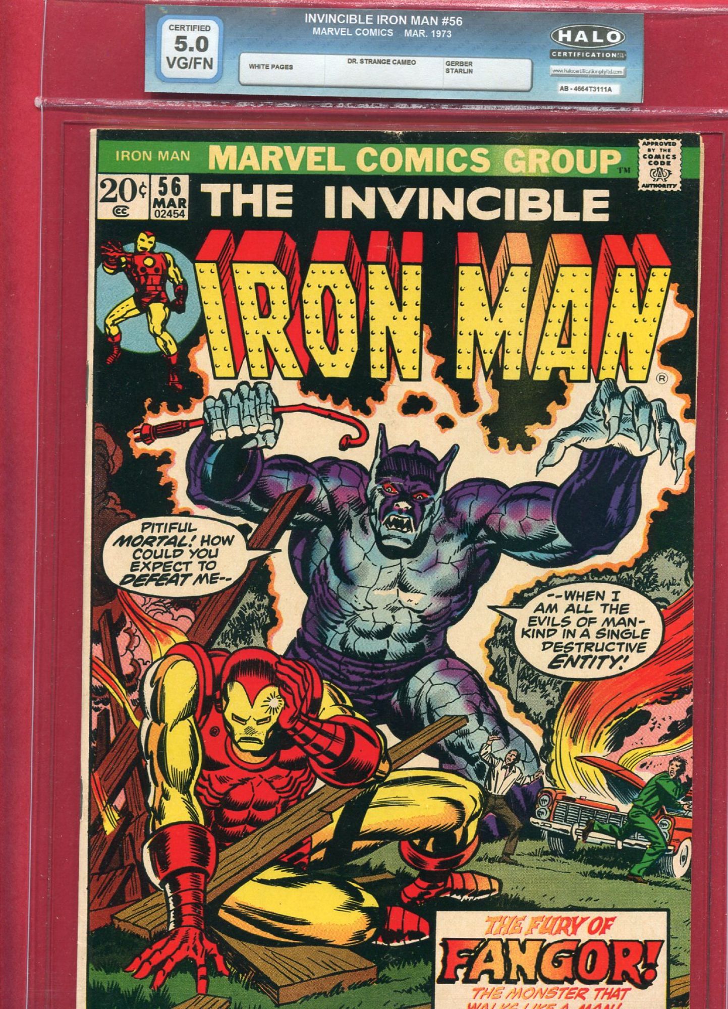 Iron Man #56, Mar 1973, 5.0 VG/FN Halo Soft Slab