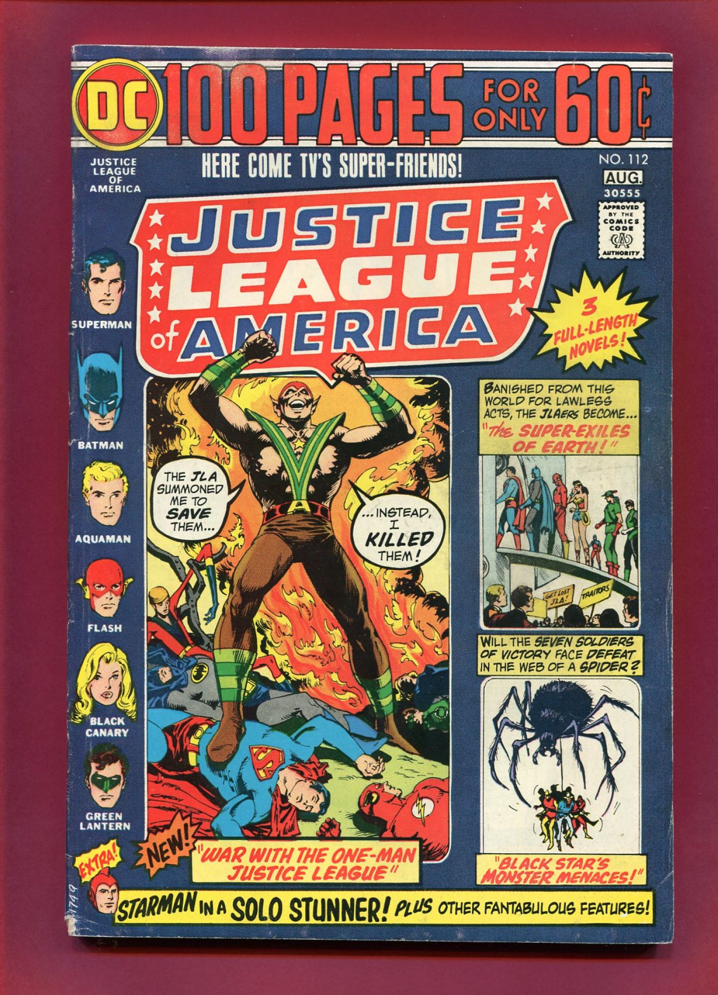 Justice League of America #112, Aug 1974, 6.0 FN