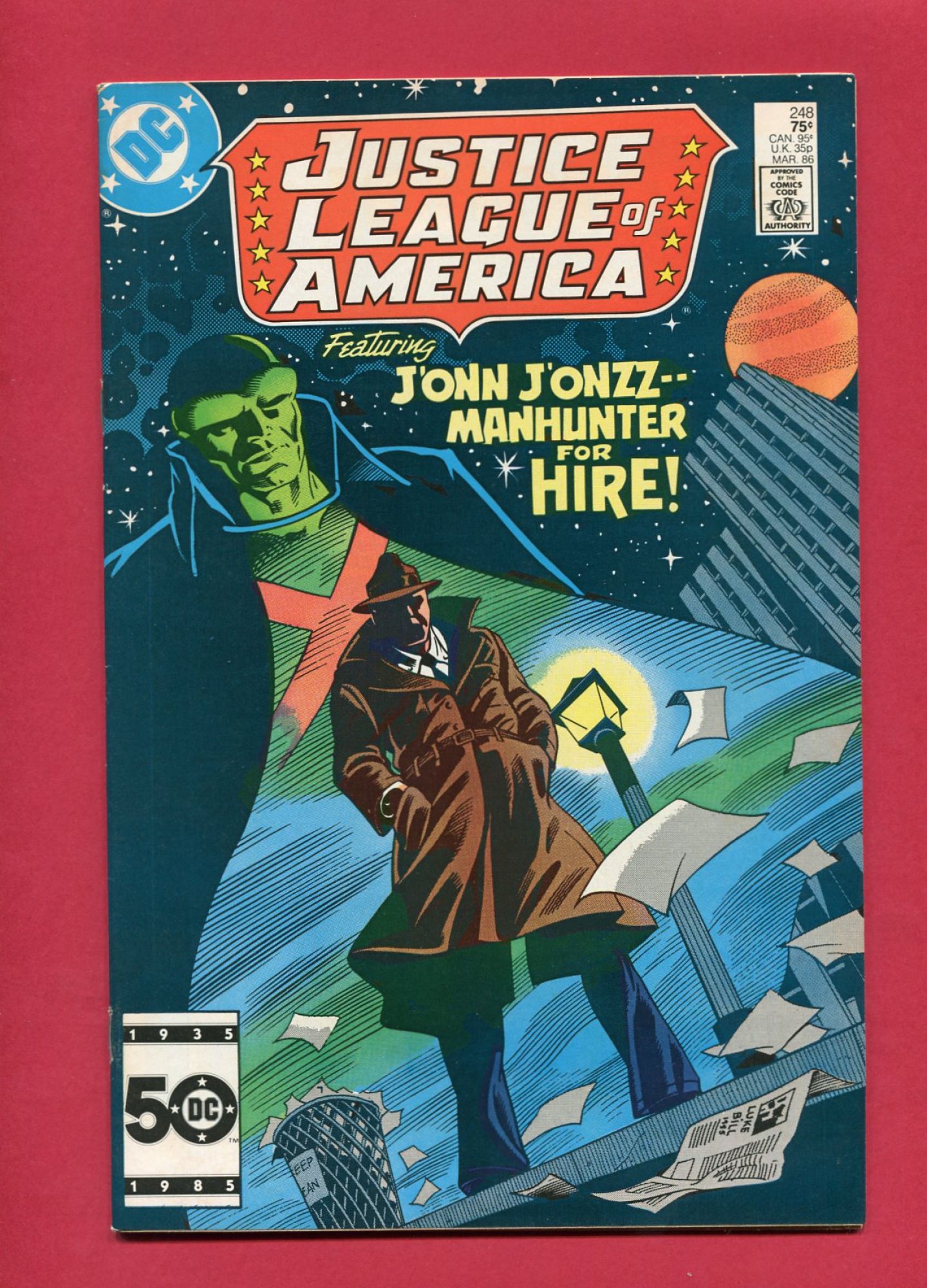 Justice League of America #248, Mar 1986, 9.2 NM-