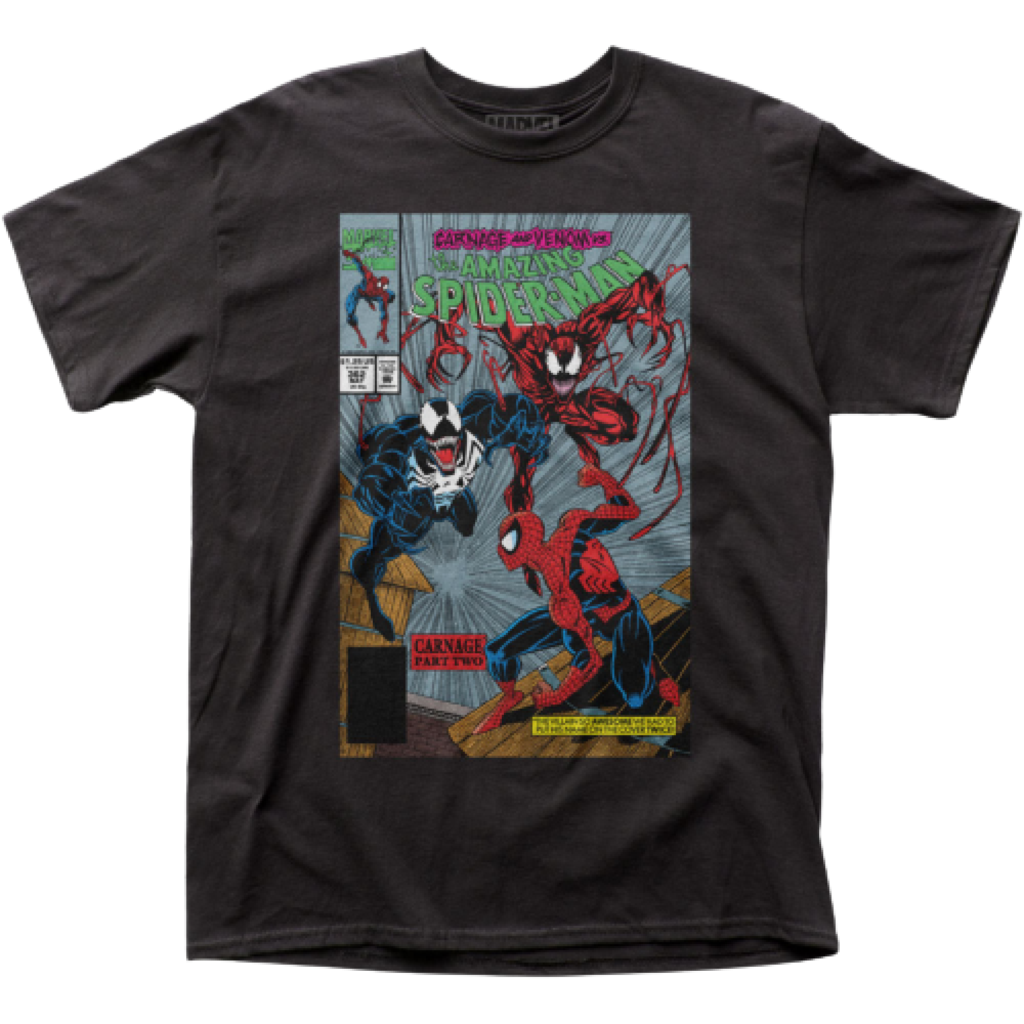 Spider-Man Venom vs Carnage Comic Cover Part Two T-Shirt 2XLarge 