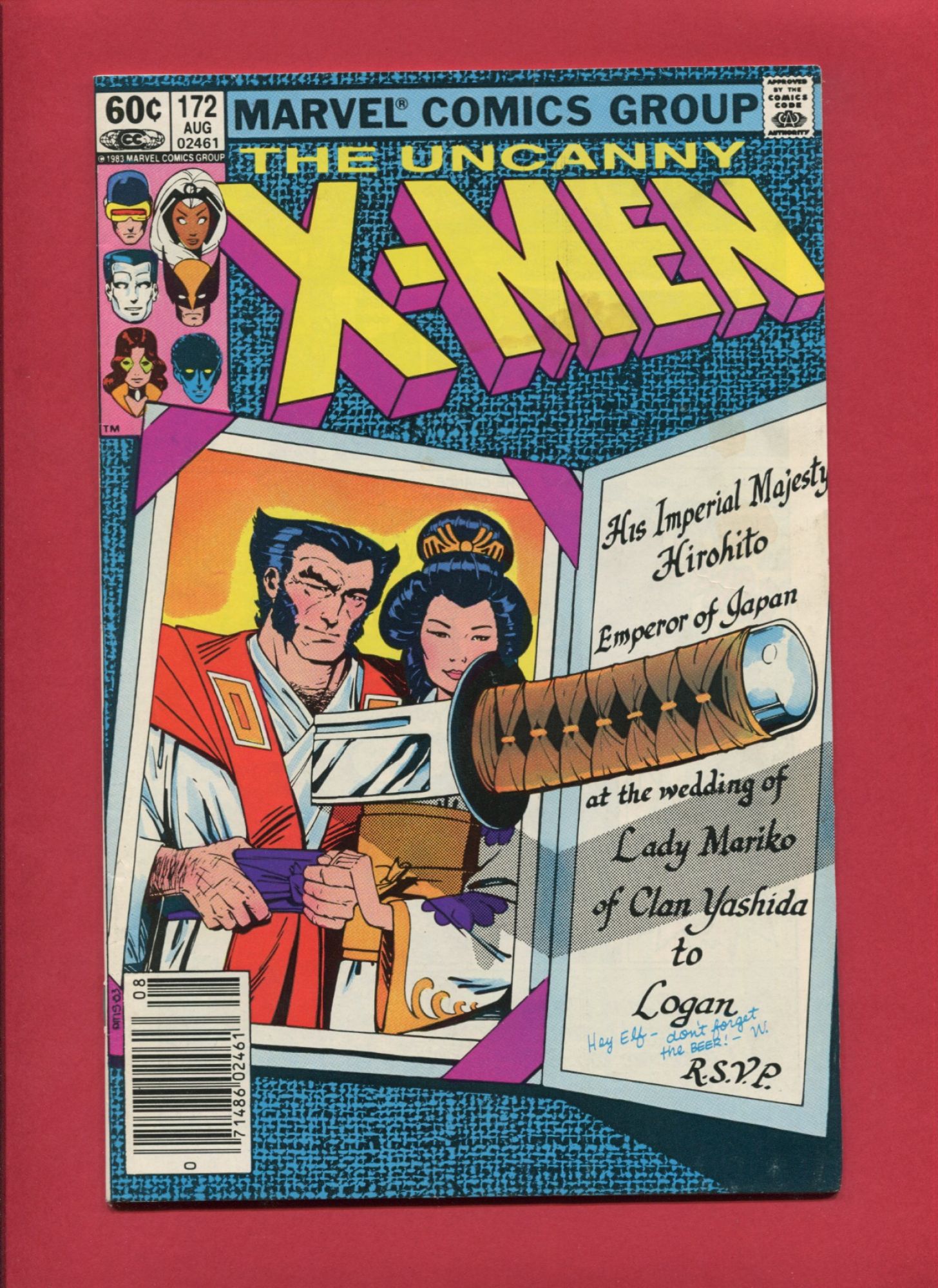 Uncanny X-Men #172, Aug 1983, 7.5 VF-