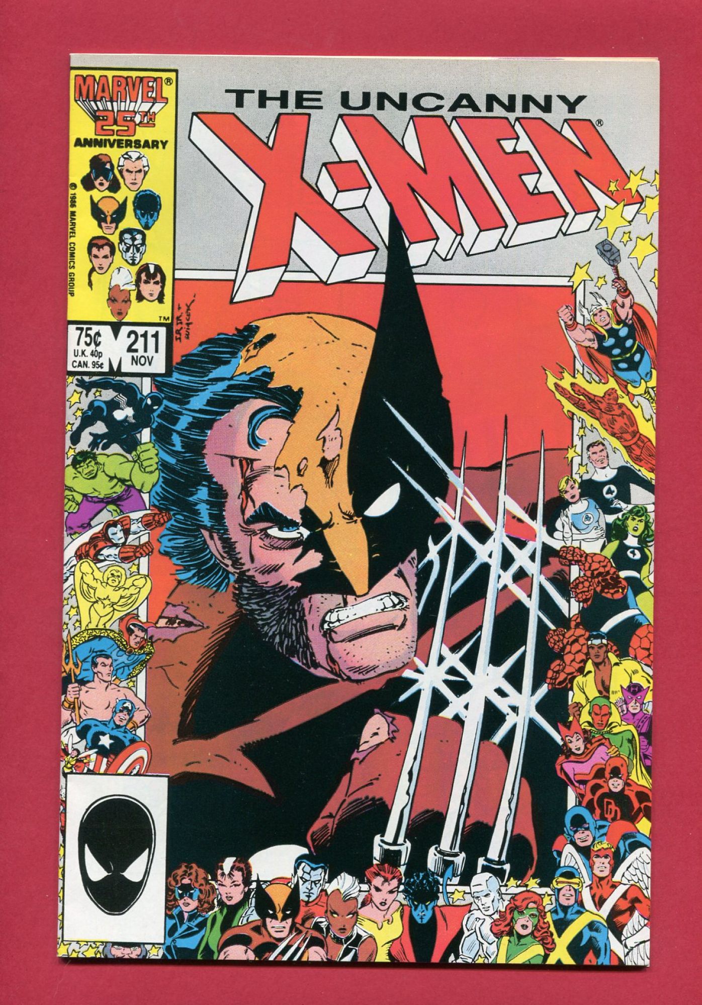 Uncanny X-Men #211, Nov 1986, 9.2 NM-