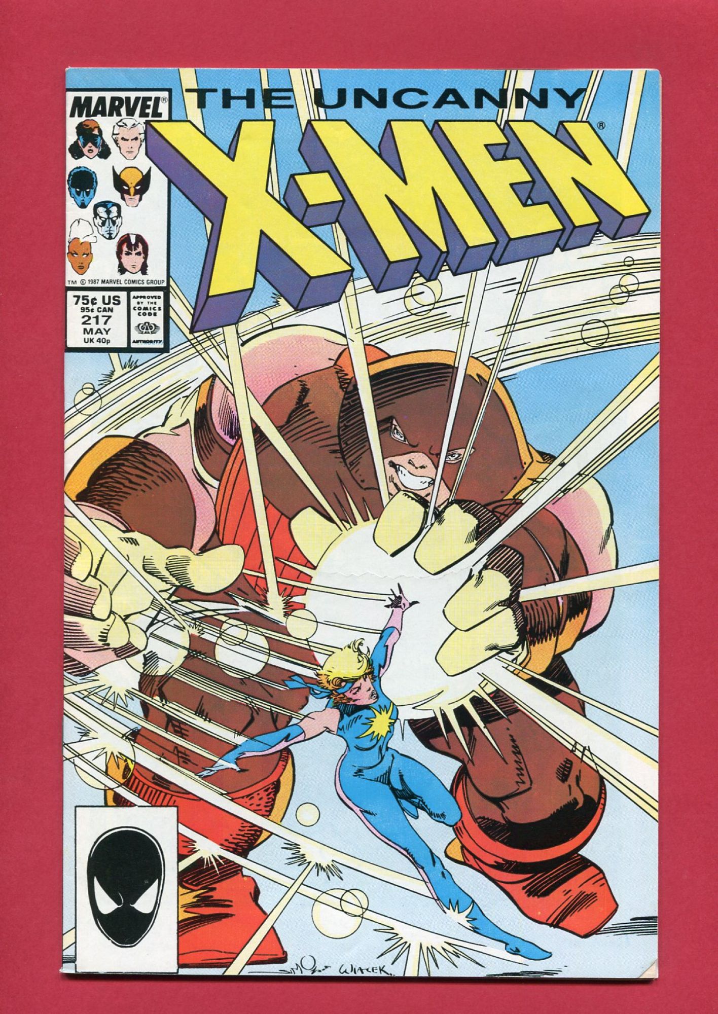 Uncanny X-Men #217, May 1987, 7.5 VF-