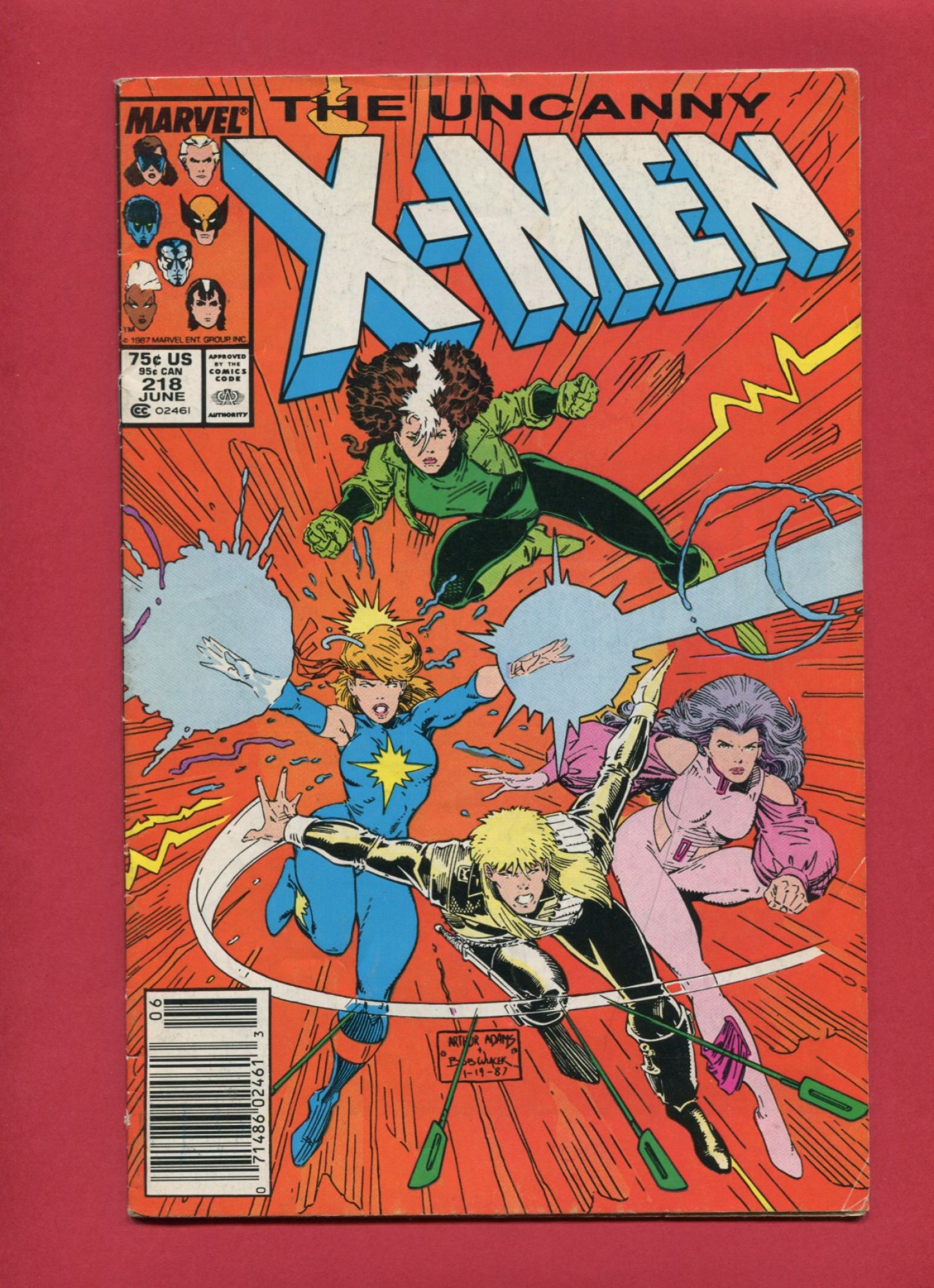 Uncanny X-Men #218, Jun 1987, 5.5 FN-