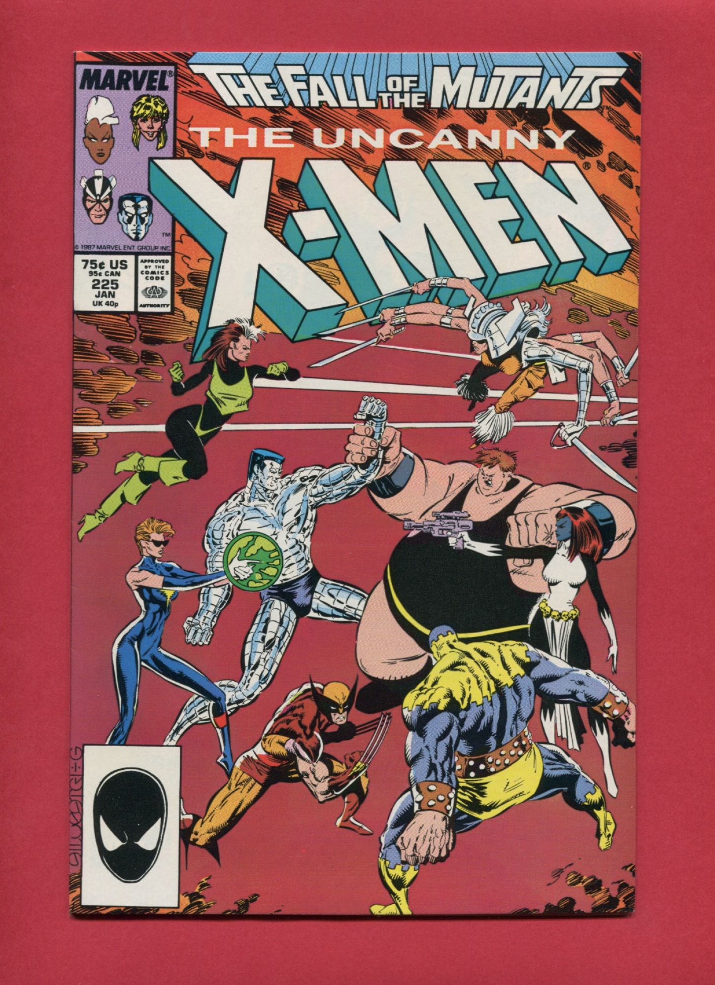Uncanny X-Men #225, Jan 1988, 9.2 NM-