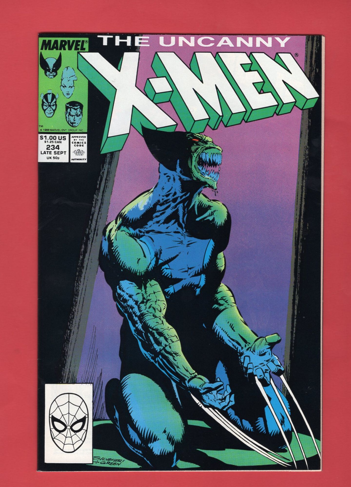 Uncanny X-Men #234, Sep 1988, 9.2 NM-