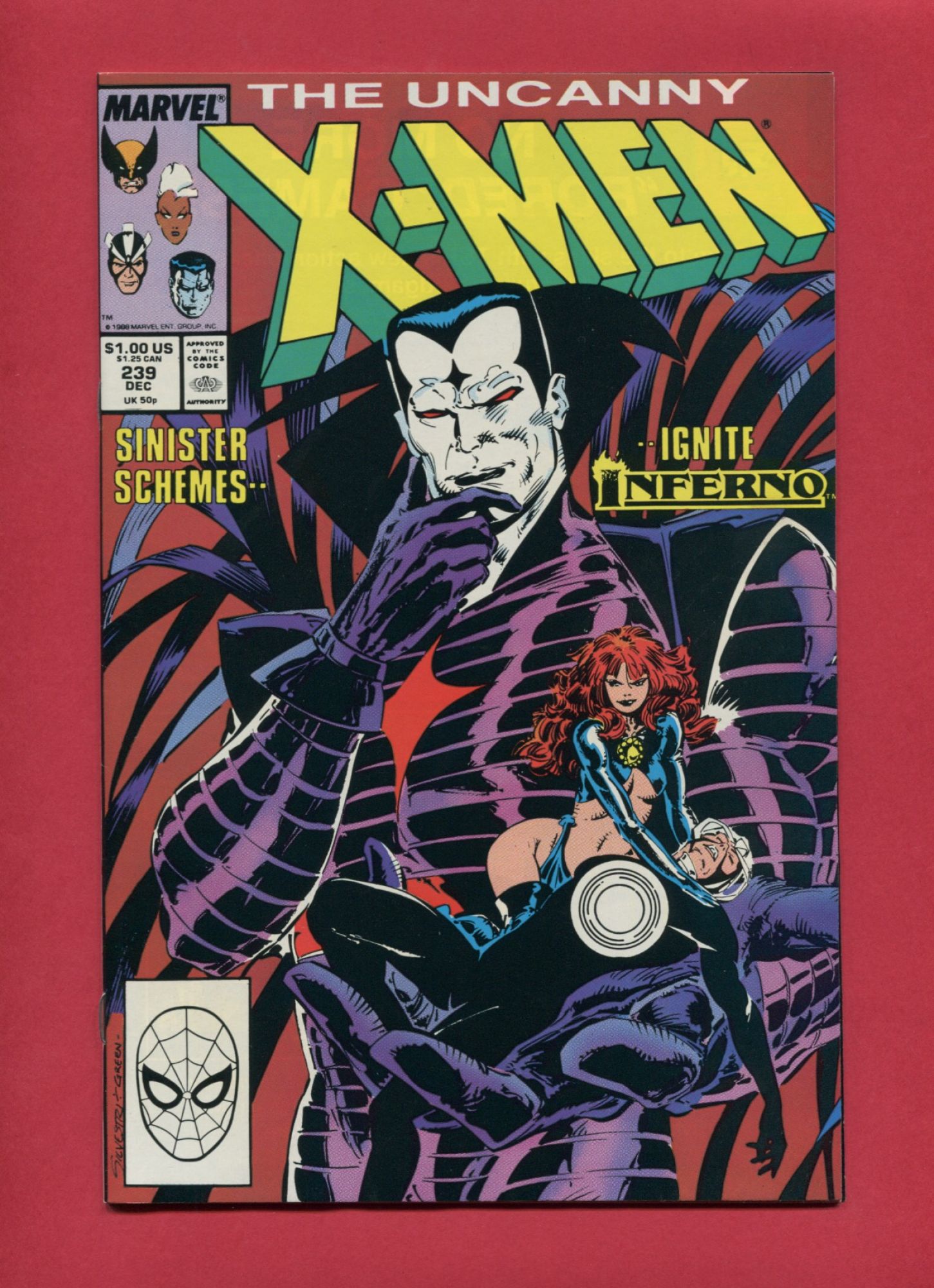 Uncanny X-Men #239, Dec 1988, 9.2 NM-