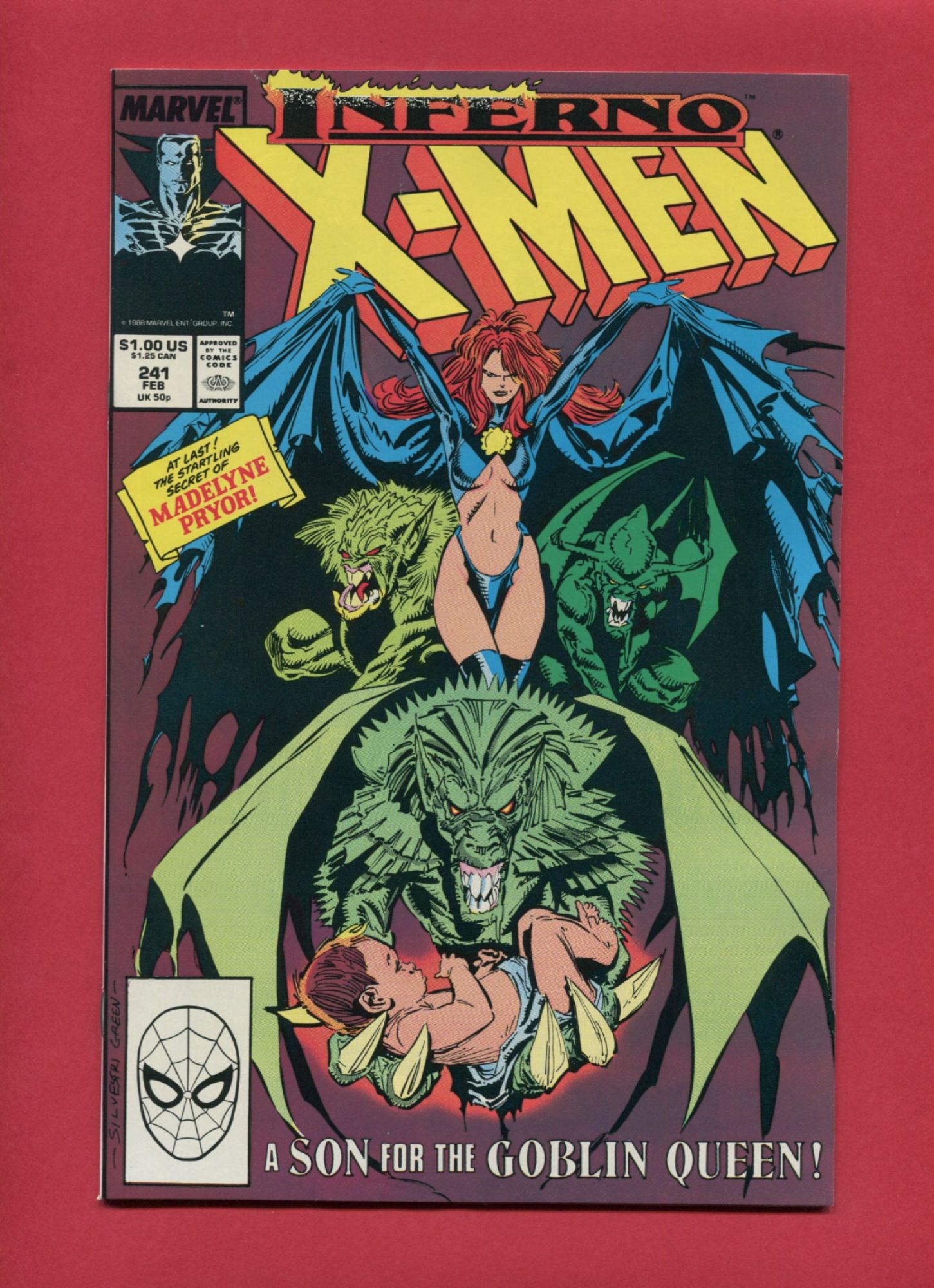 Uncanny X-Men #241, Feb 1989, 9.2 NM-