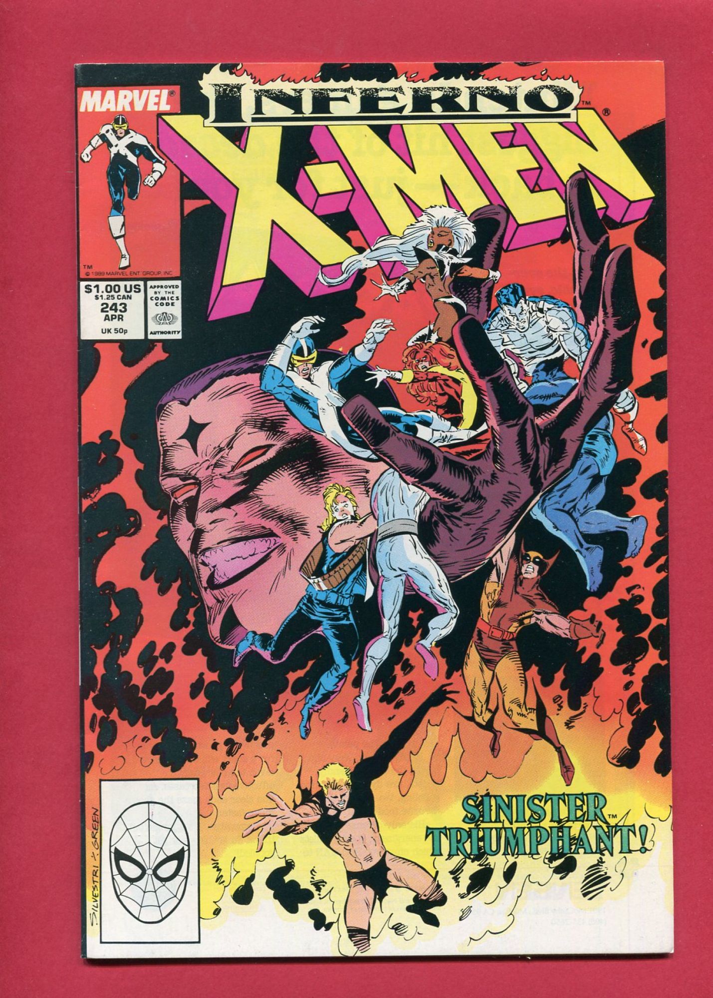 Uncanny X-Men #243, Apr 1989, 9.2 NM-