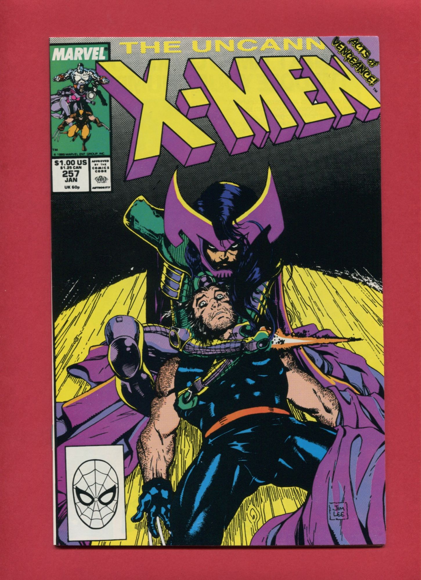 Uncanny X-Men #257, Jan 1990, 9.2 NM-