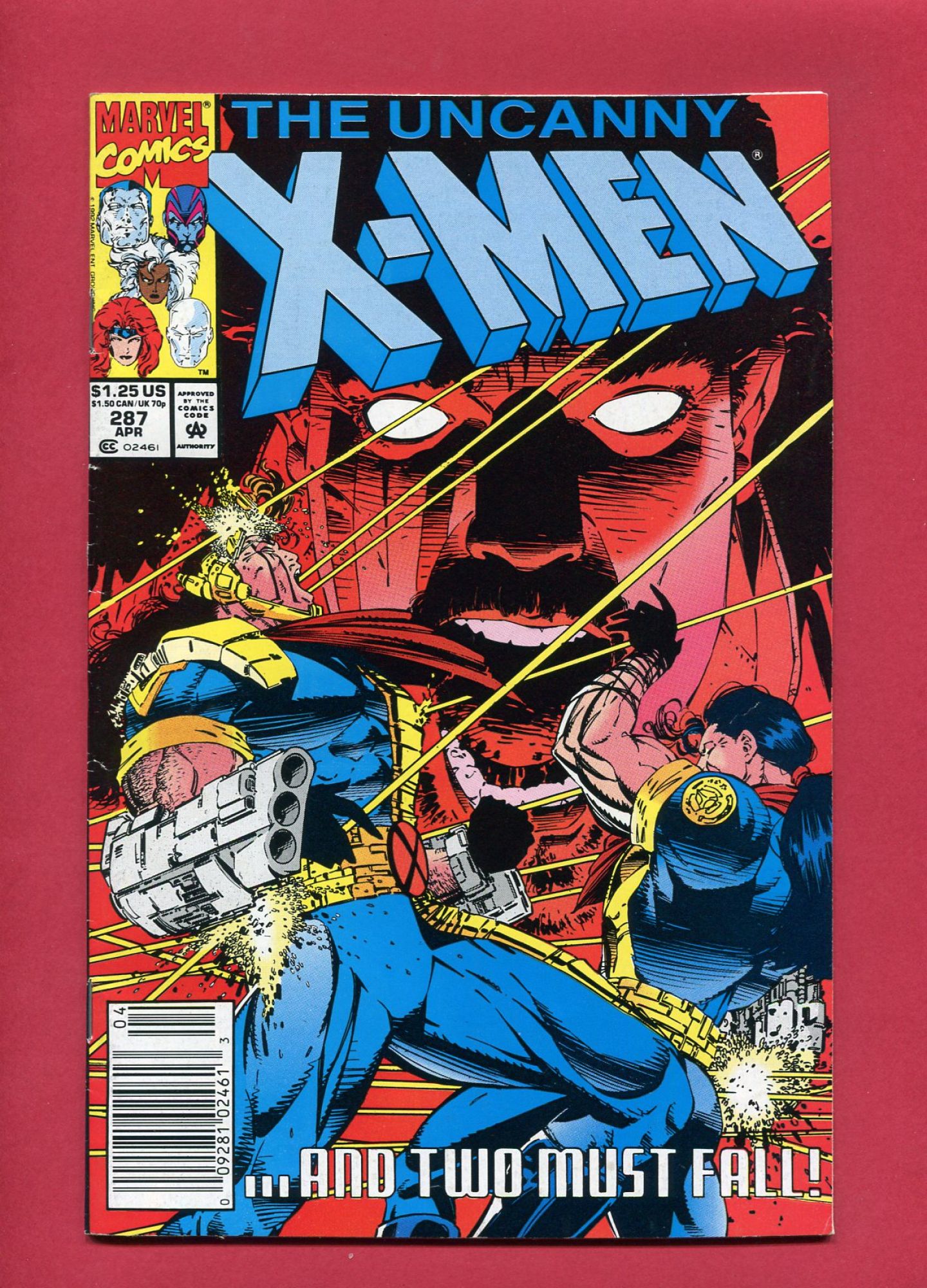 Uncanny X-Men #287, Apr 1992, 7.0 FN/VF