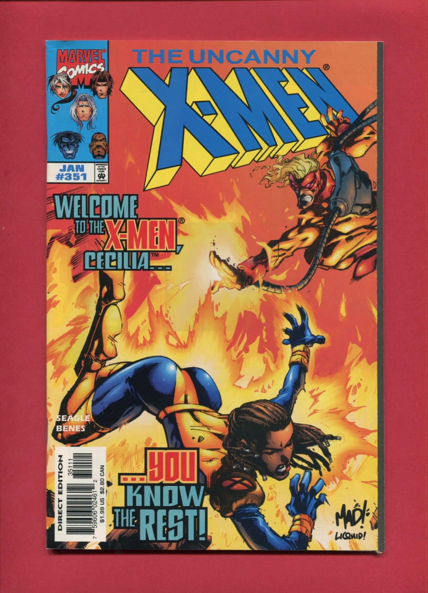 Uncanny X-Men #351, Jan 1998, 9.2 NM-